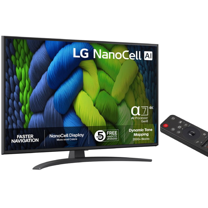 LG NanoCell AI NANO82 43NANO82A6B 43 pulg. Smart TV 4K UHD